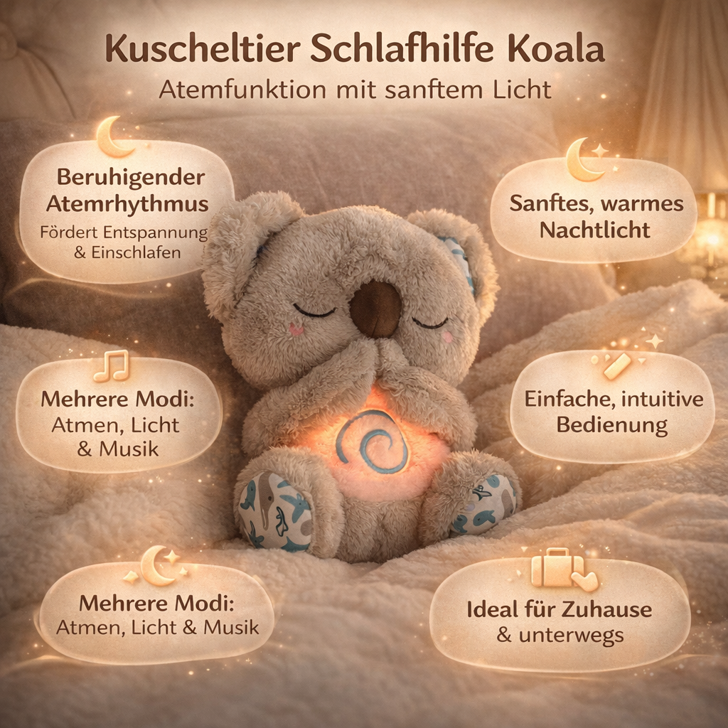 Plush Toy Breathing Light Sleep Companion Koala