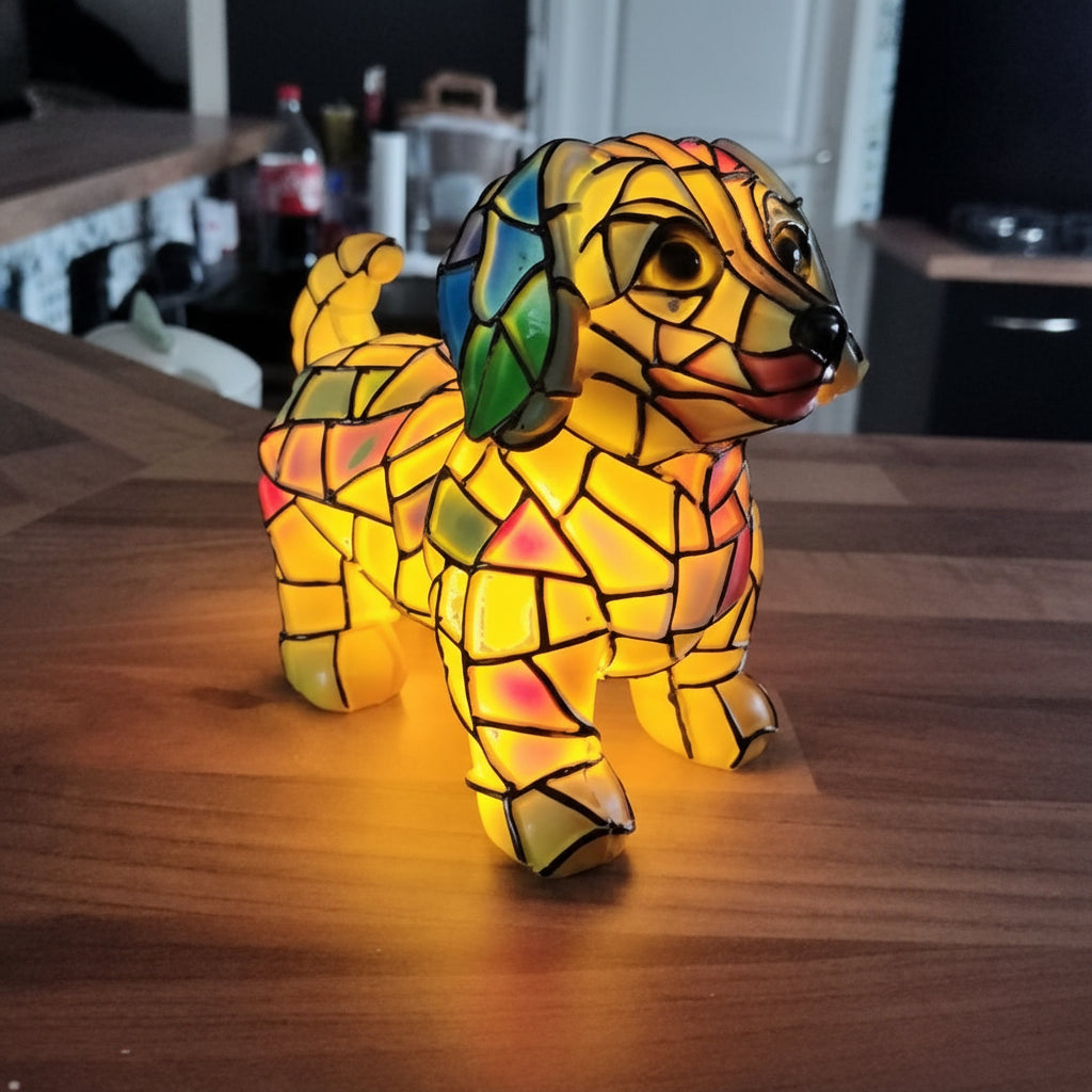 Lámpara decorativa de figura de perro Lámpara de mesa para casa