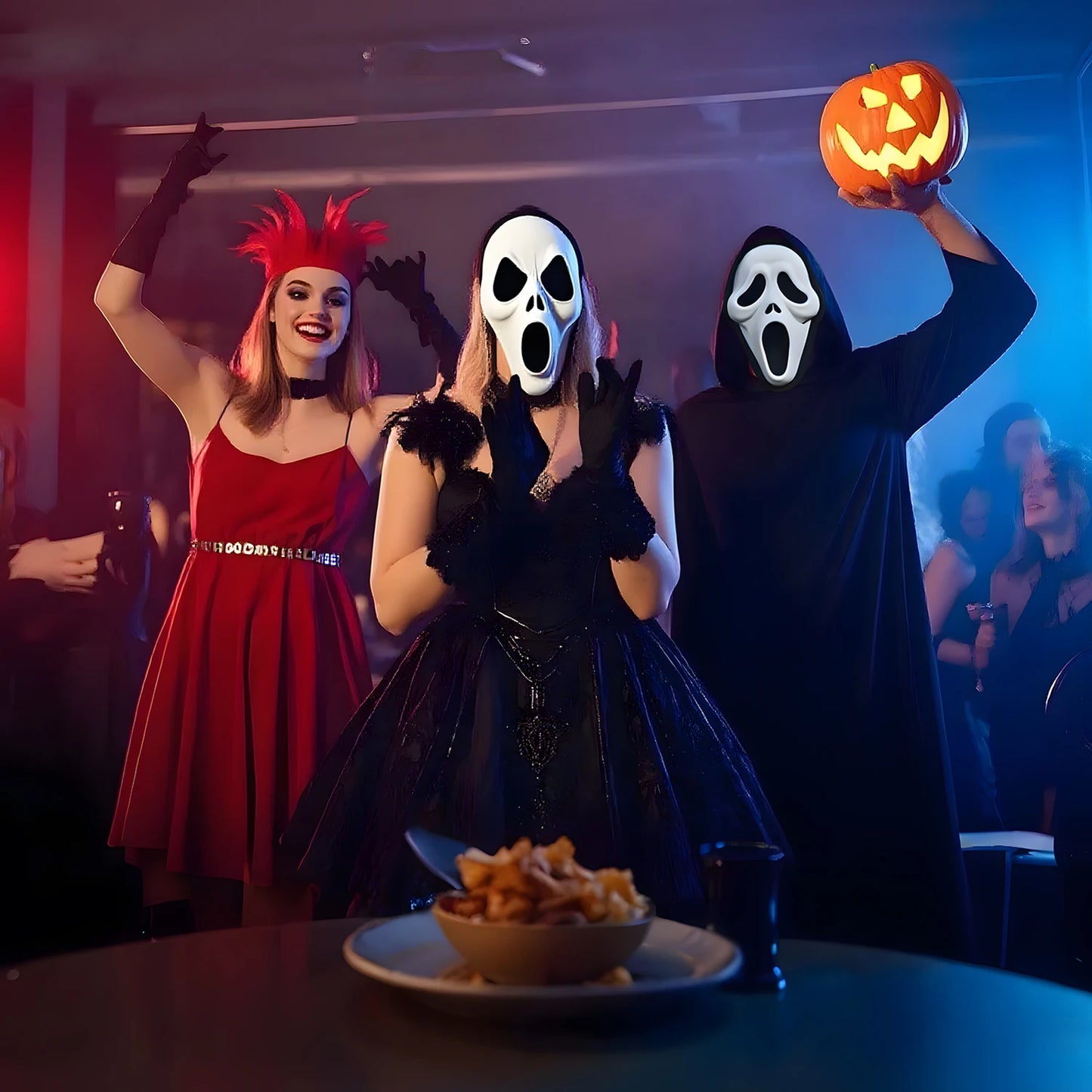 Costume d'Halloween Masque d'Horreur Cape Adulte