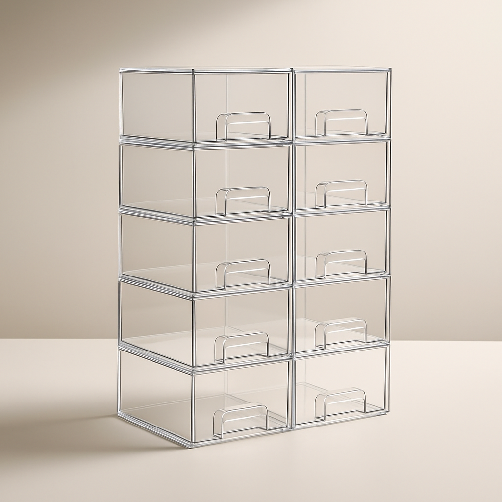 Acryl Aufbewahrungsbox Stapelbar Transparente Schublade Geschenk