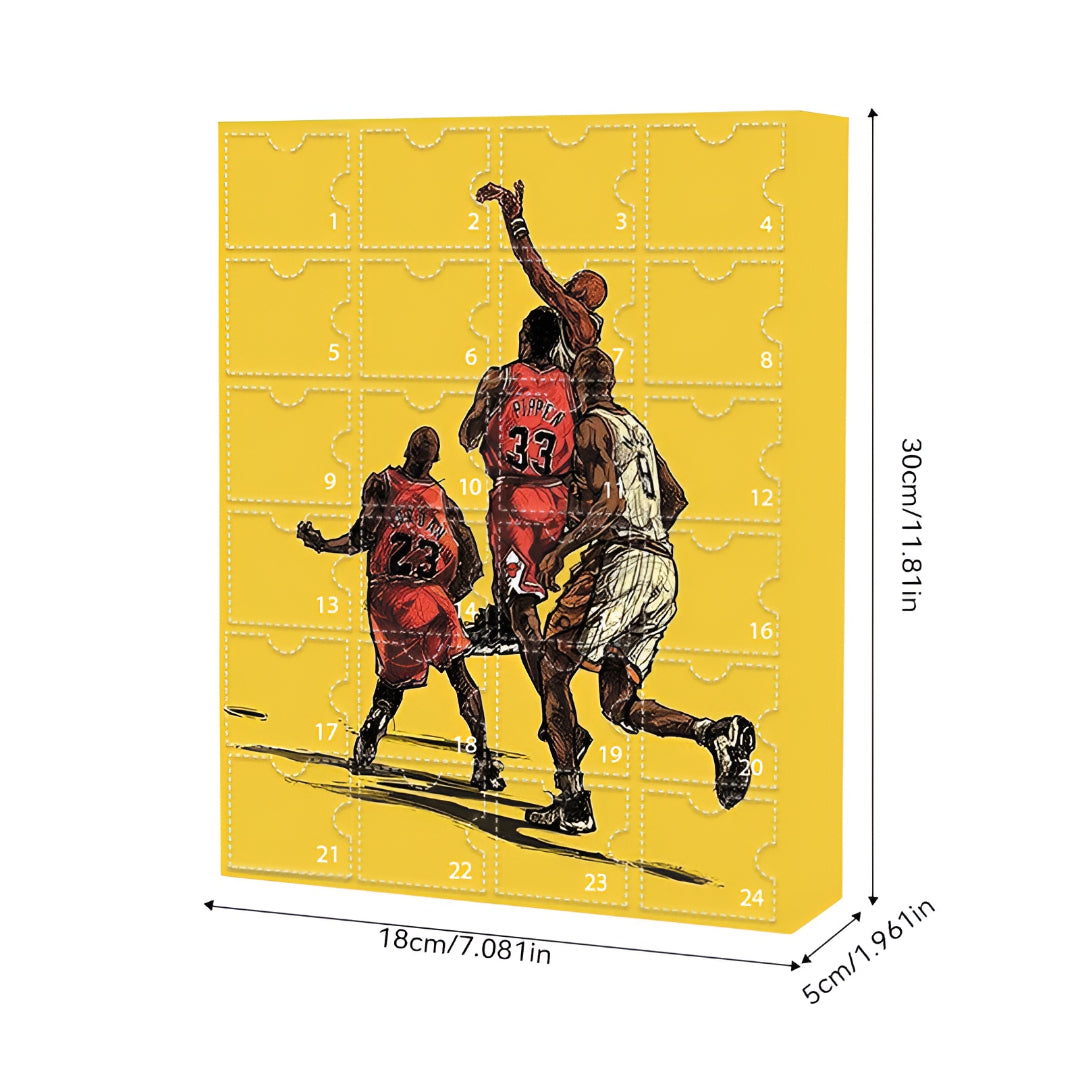 Calendrier de l'Avent Figurines de Basket Cadeau pour Fans Boîte de Collection
