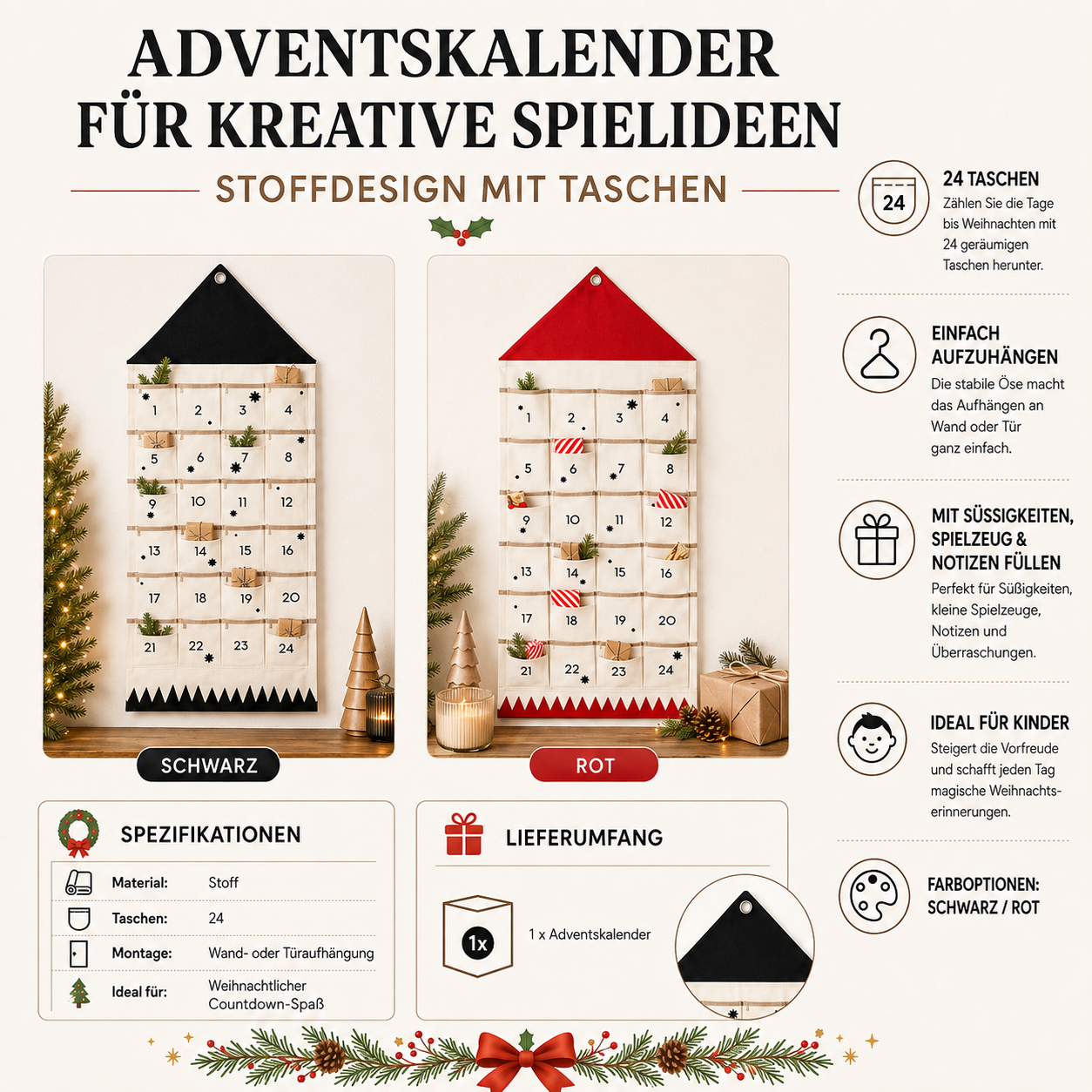 Adventskalender Für Kreative Spielideen Taschen