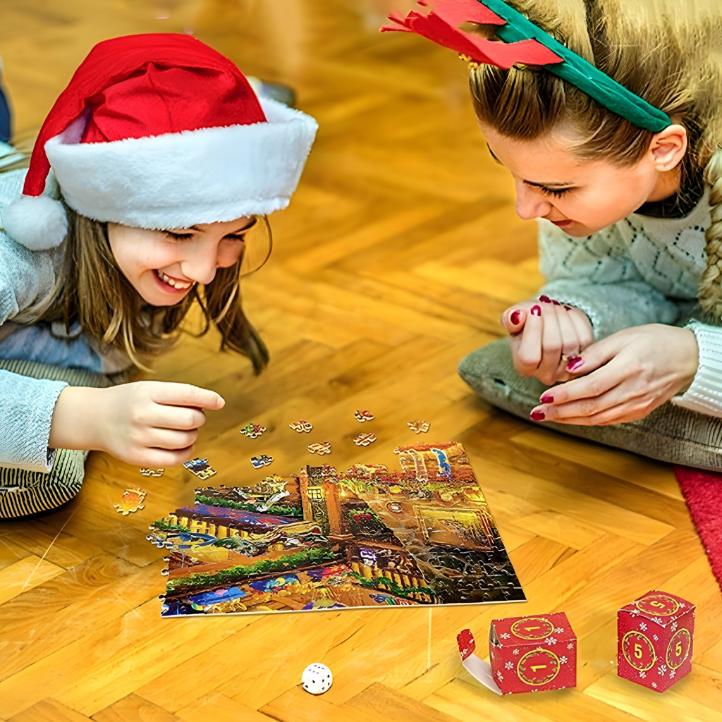 Advent Calendar Puzzle Christmas Workshop 1000-Piece Family Set
