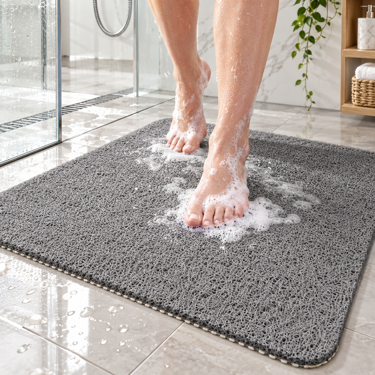 Antirutsch Badezimmermatte Für Dusche Badematte Mit Antibakterieller