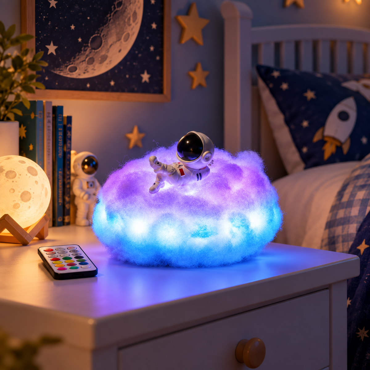 Astronauten Nachtlicht Für Kinderzimmer Farbwechselnd