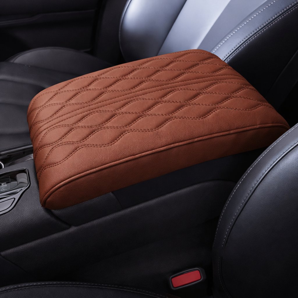 Reposabrazos Central para Auto Espuma Viscoelástica Cuero Confort