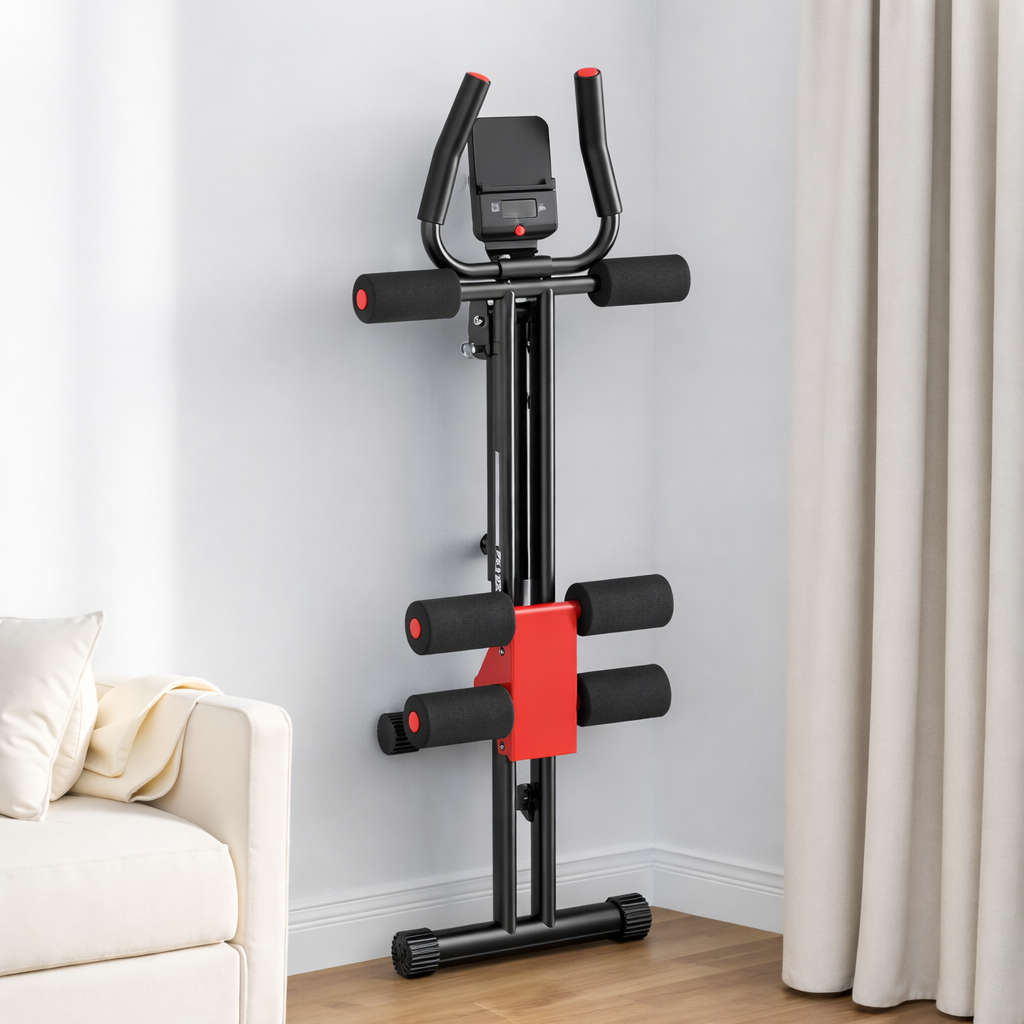 Entrenador abdominal equipo fitness plegable entrenamiento en casa estructura de acero