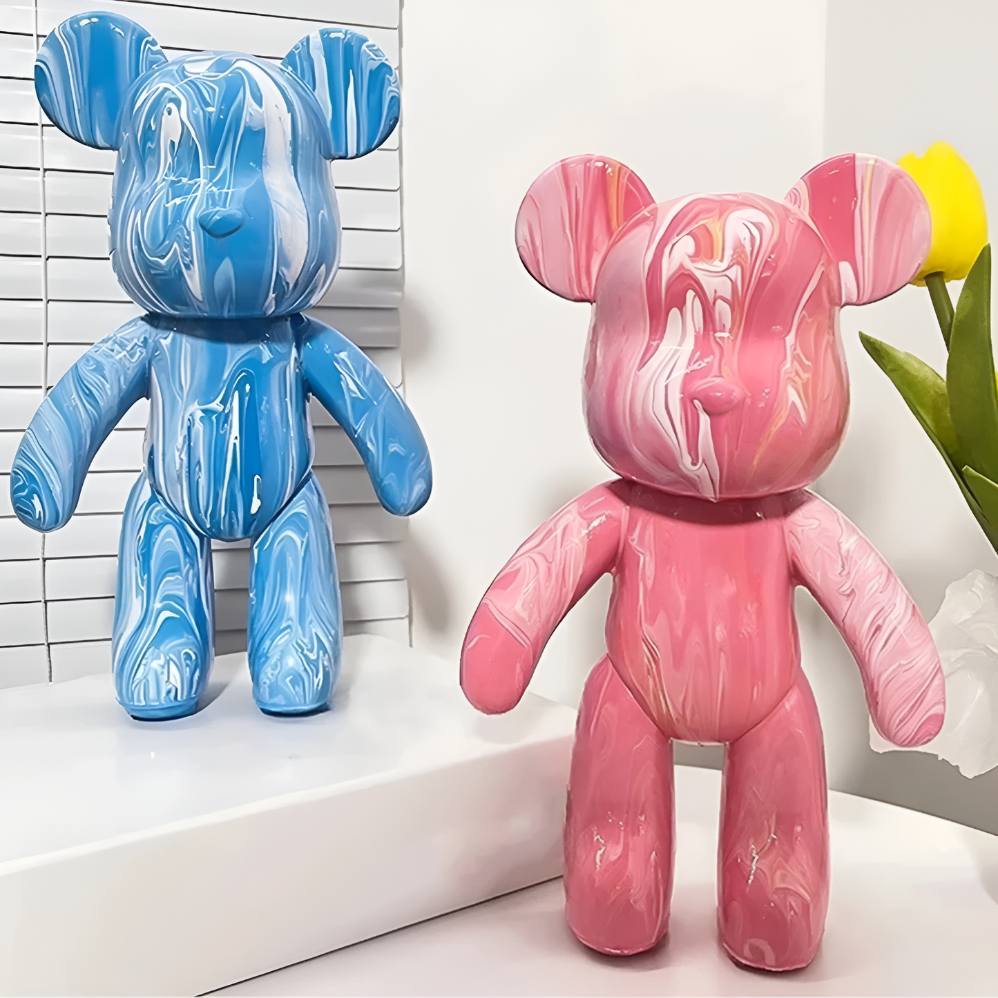 Living Room Decor Figure Colorful Resin Bear