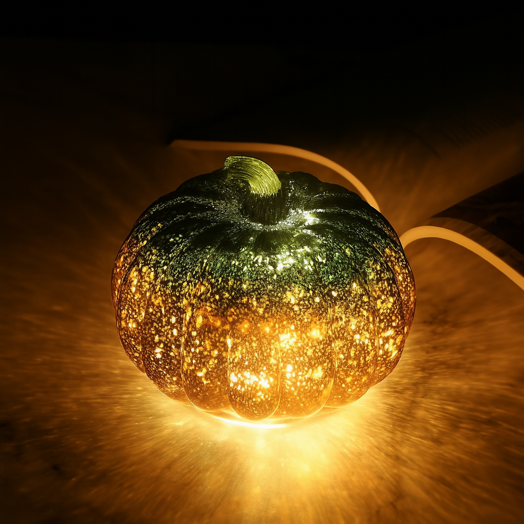 Set de decoración LED de calabaza de vidrio decoración otoñal