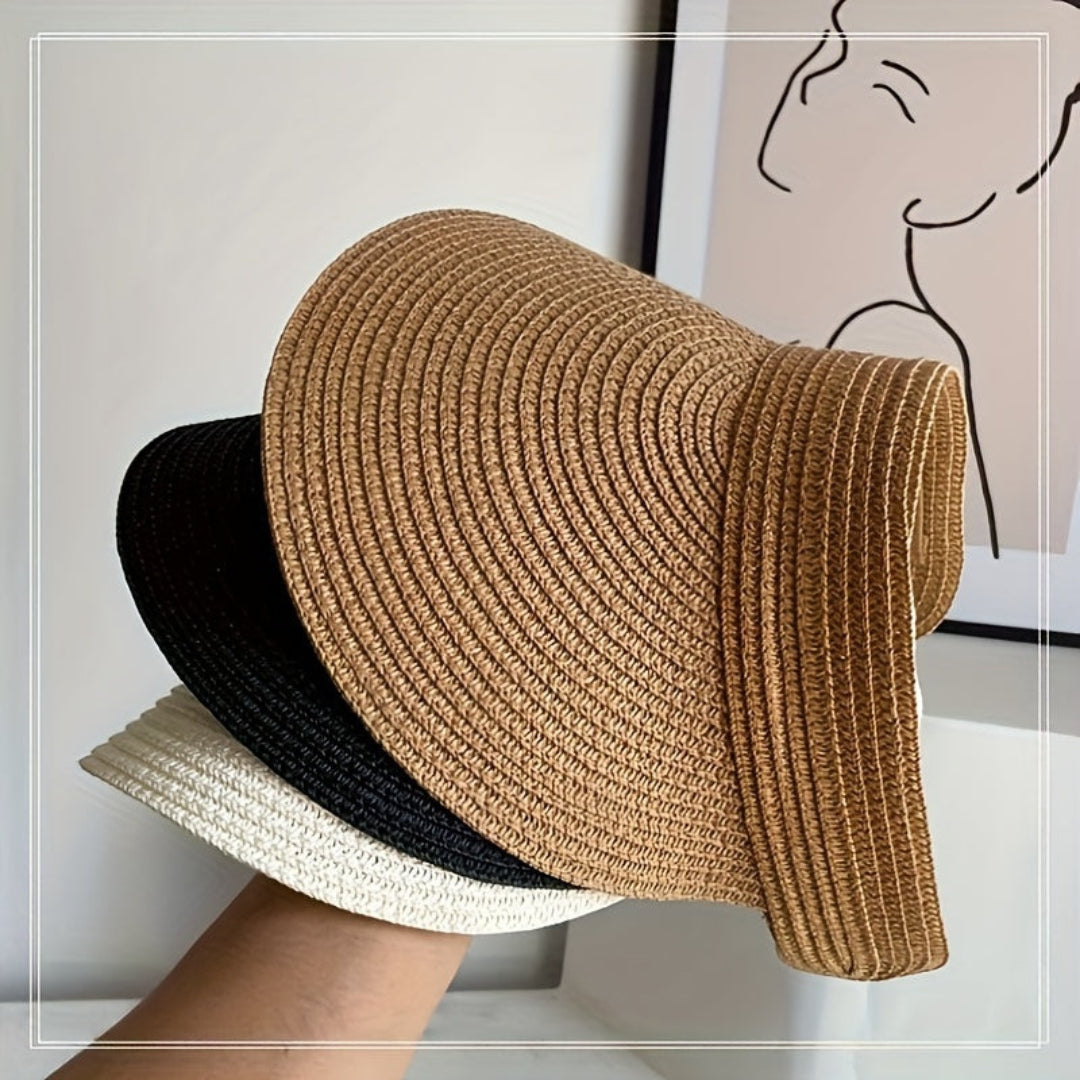 Cappellino da donna con visiera pieghevole per spiaggia e viaggio