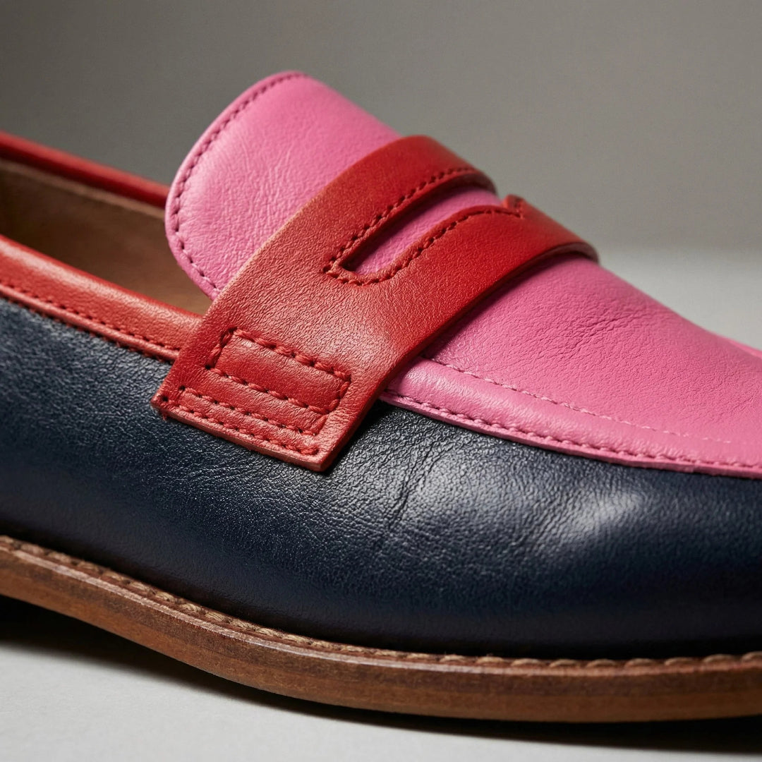 Mocasines de mujer con punta redonda, tipo slip-on, zapatos casuales