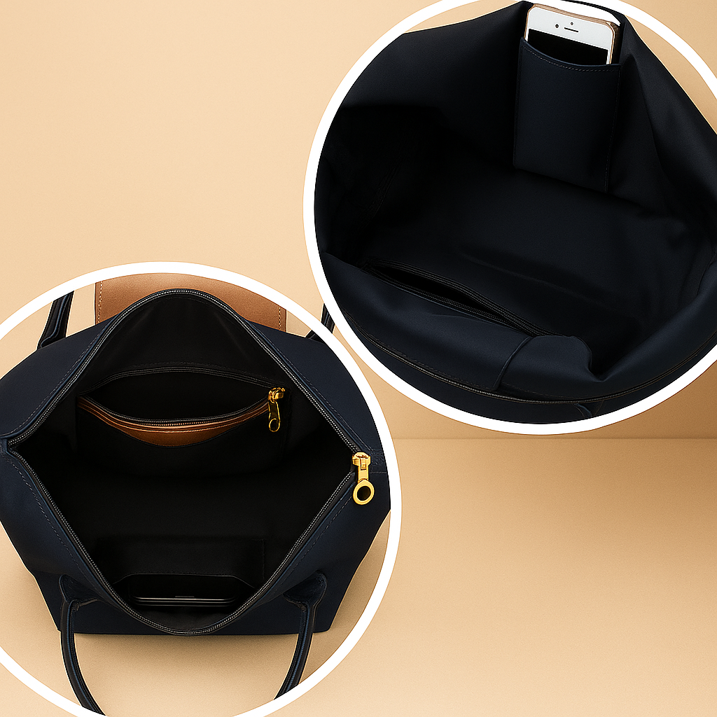 Damen Wasserdichte Oxford Stoff Tasche Große Schultertasche