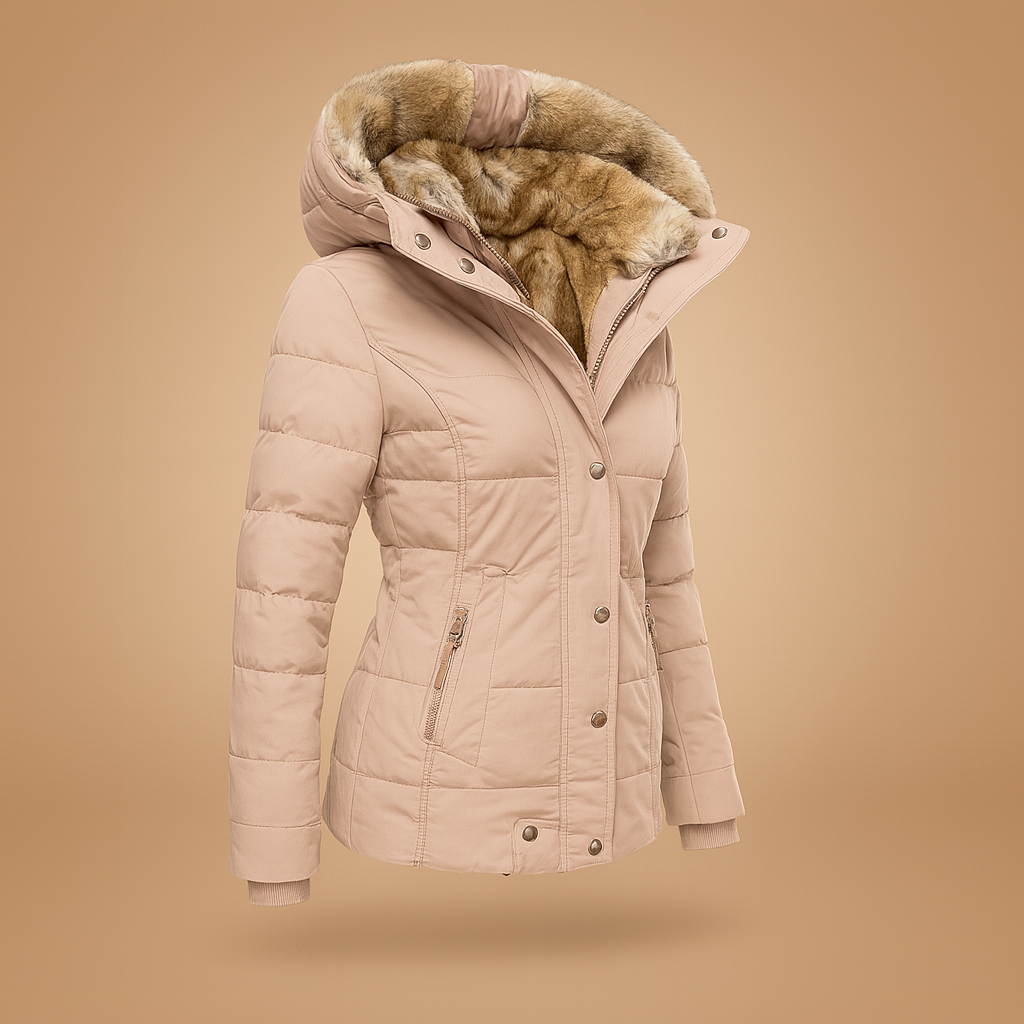 Damen Winter Stepp Jacke Langer Parka Warme Futterung