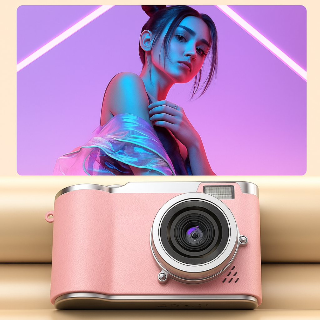 Digitalkamera 4K Vlogging Kamera Bildschirm Wiederaufladbar Geschenk