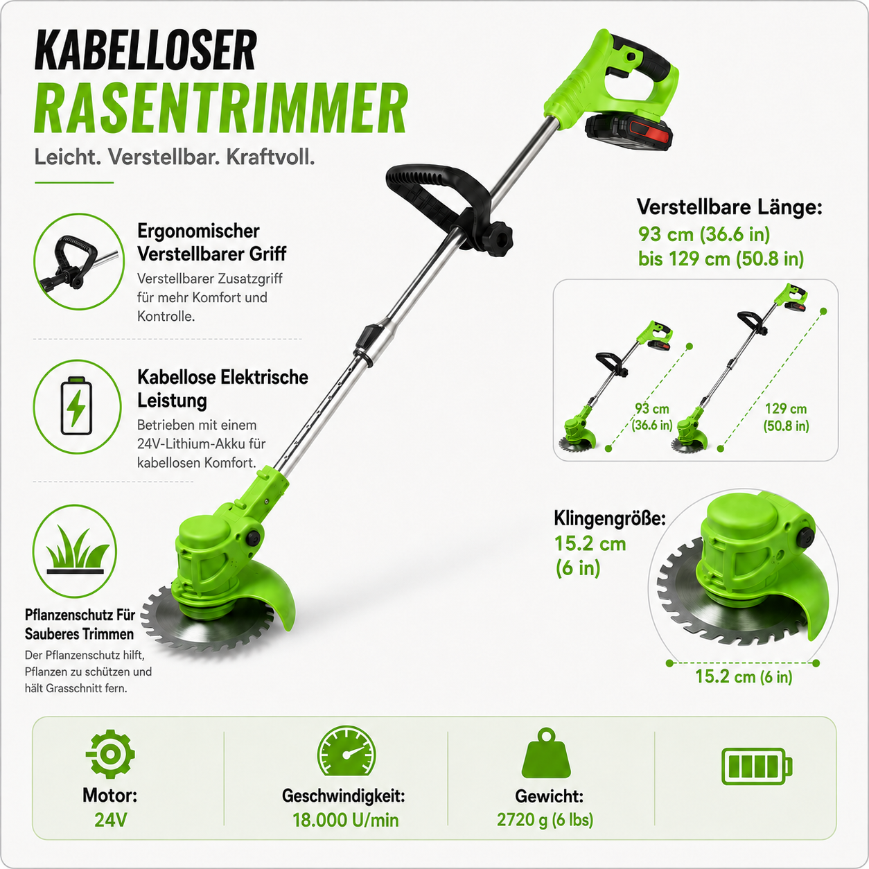 Elektrischer Rasentrimmer Mit Akku Gartenwerkzeug Grastrimmer