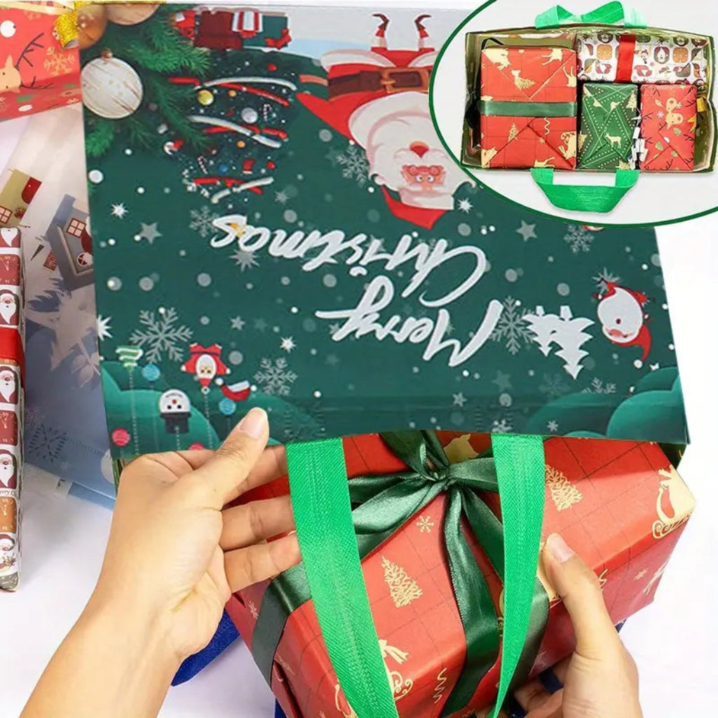 Gift Bags Christmas Reusable Tote Bags Set