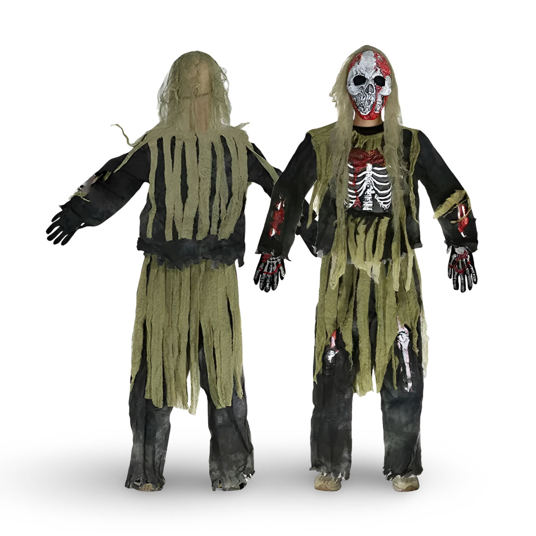 Halloween costume children zombie skeleton disguise