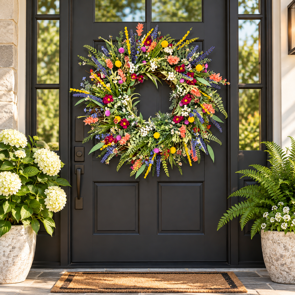 Handgefertigter Blumenkranz Frühling Kranz Für Innenräume