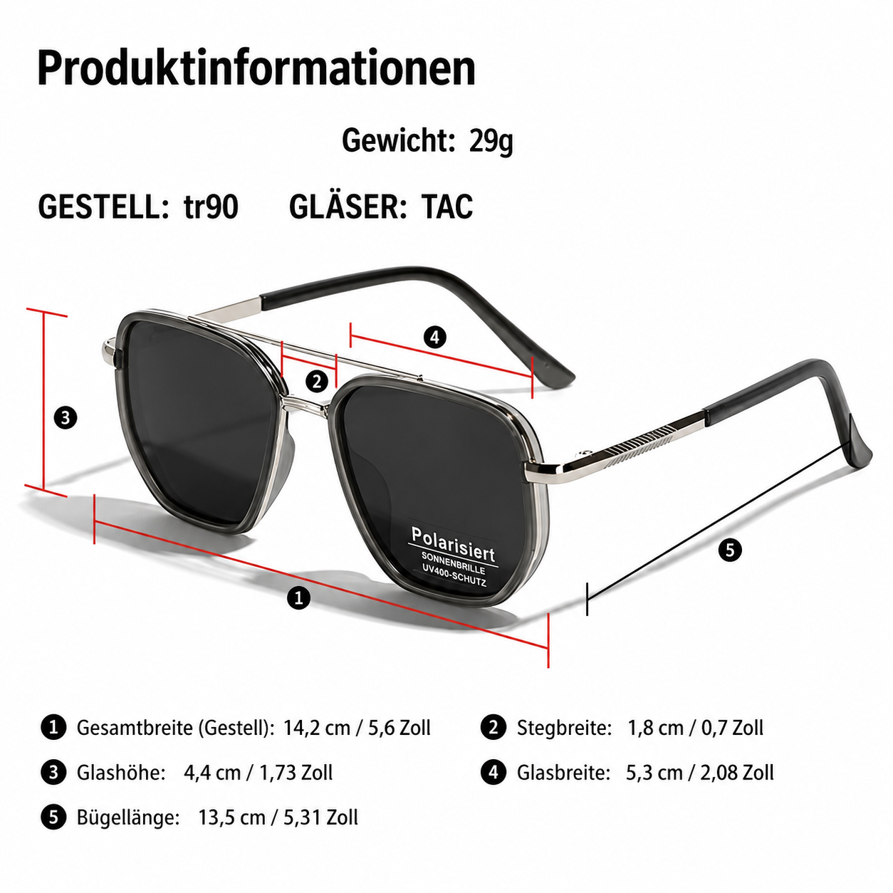 Men's Polarized Retro Sunglasses UV Protection