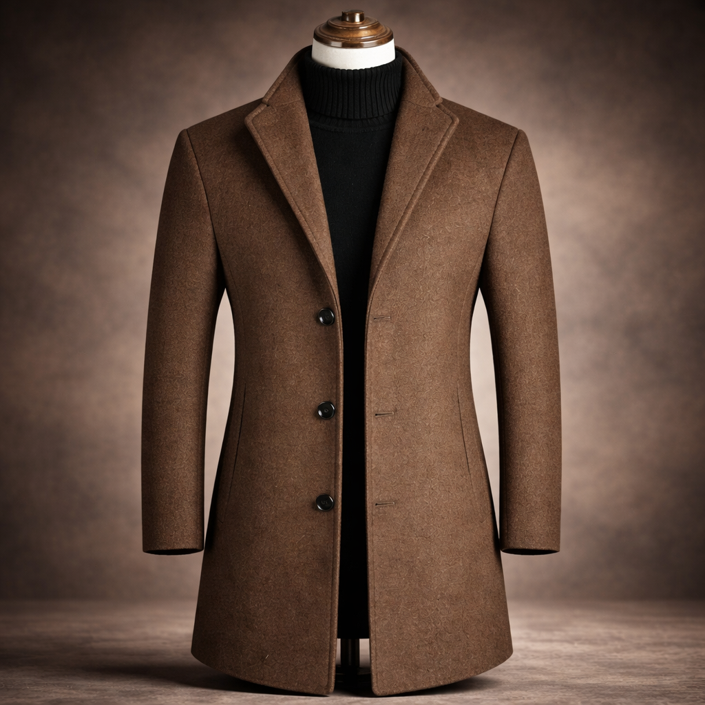 Herren Winter Mantel Lang Warm Übergangs Abend