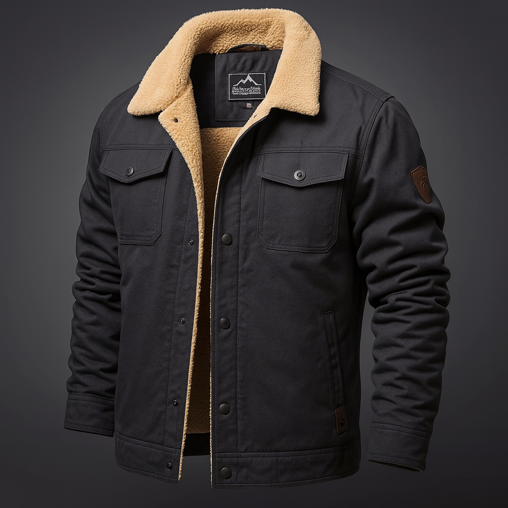 Men's Winter Warm Jacket Fleece Sherpa Long Comfort