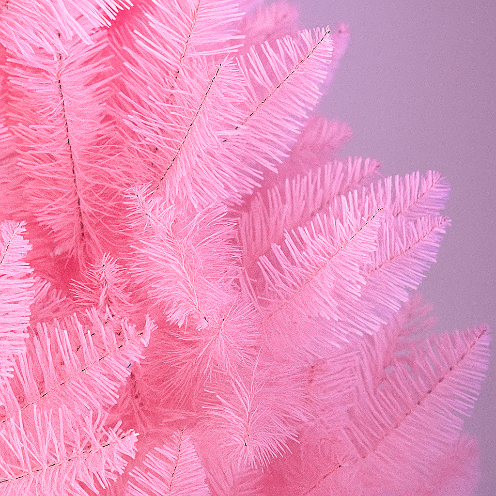 Artificial Pink Christmas Tree PVC Modern Decorative Fir Tree