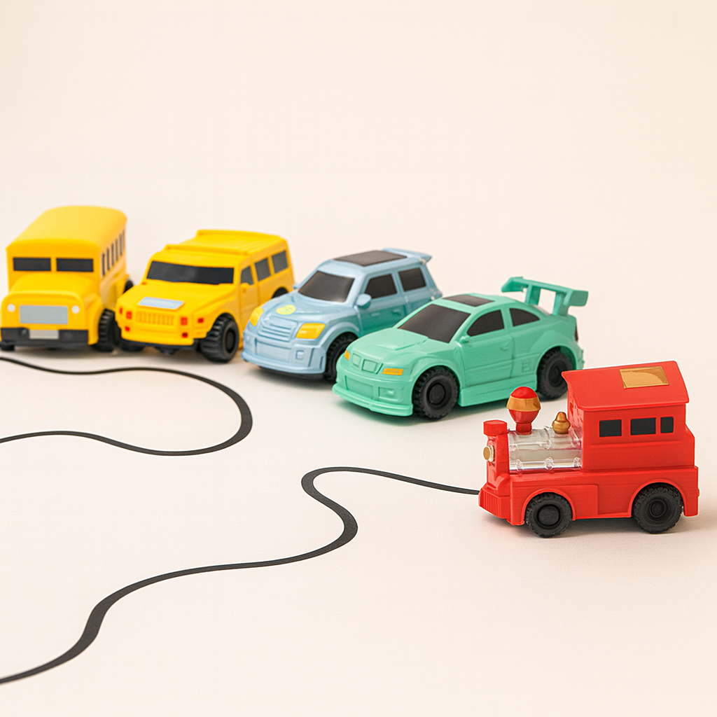 Children's Toy Line Vehicle Learning Game Car Induction Vehicle