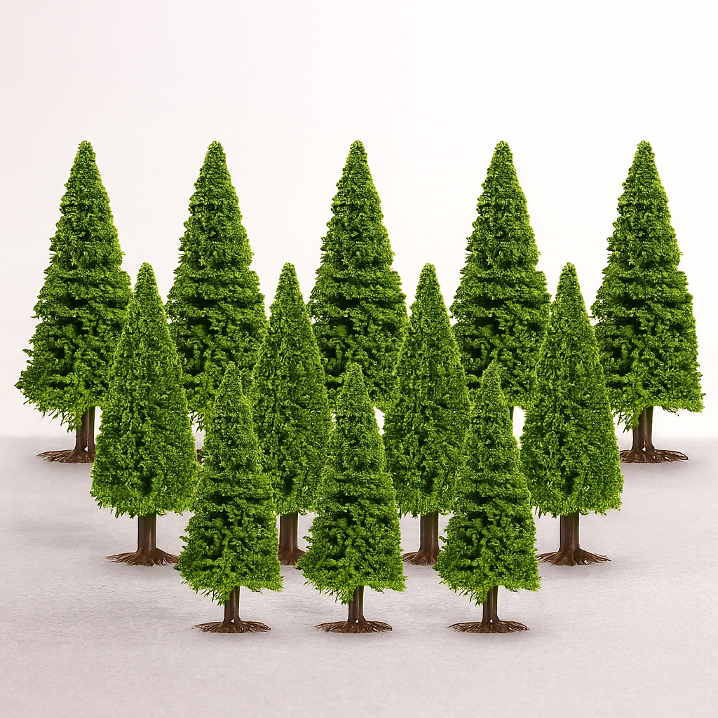 Kleine Weihnachtsbäume Set Tischdekoration Kunststoff Flocked