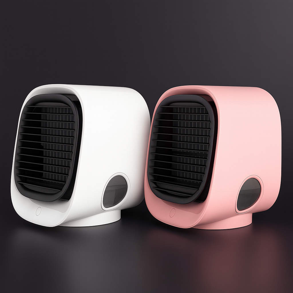 Klimagerät Mini Luftkühler Befeuchter Kompakt Tischgerät