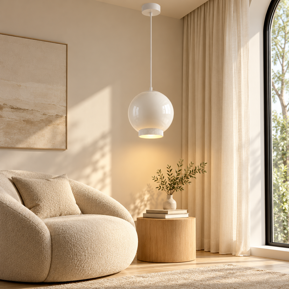 Kugelförmige LED Pendelleuchte Moderne Hängend Design