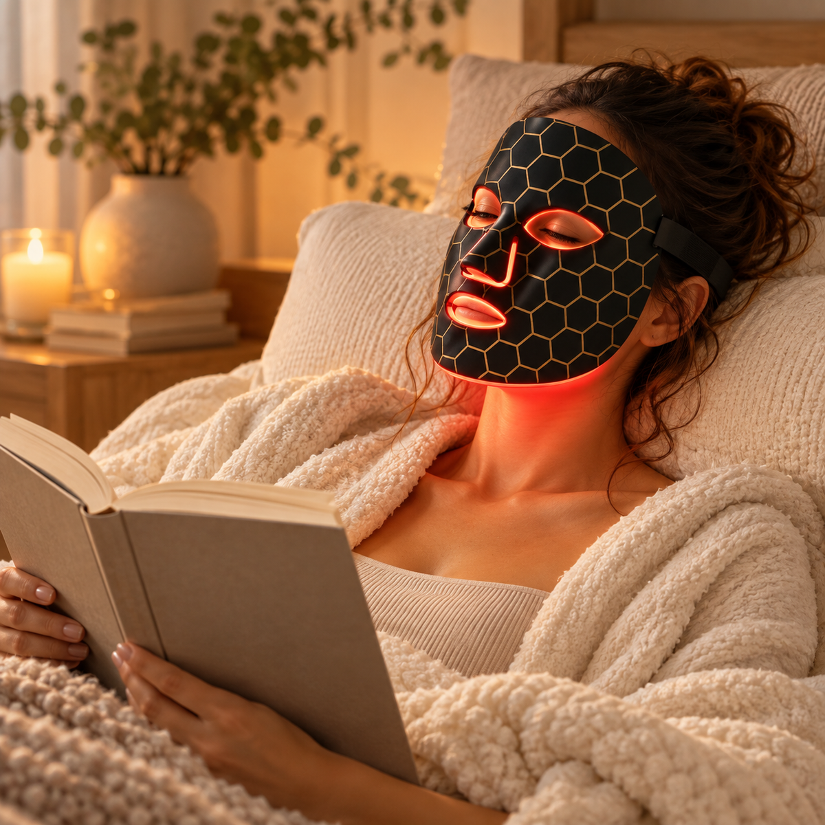 LED Gesichtsmaske Für Hautpflege Anti Aging Behandlung