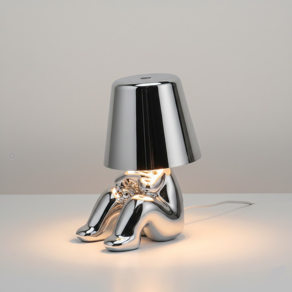 Gold Table Lamp Modern Design Figure LED Light