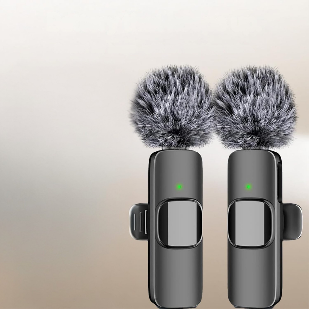 Wireless Lavalier Clip Microphone Smartphone Recording