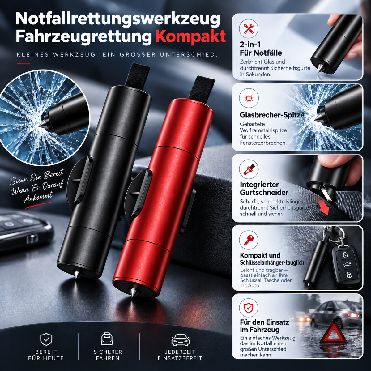 Notfallrettungswerkzeug Fahrzeugrettung Kompakt