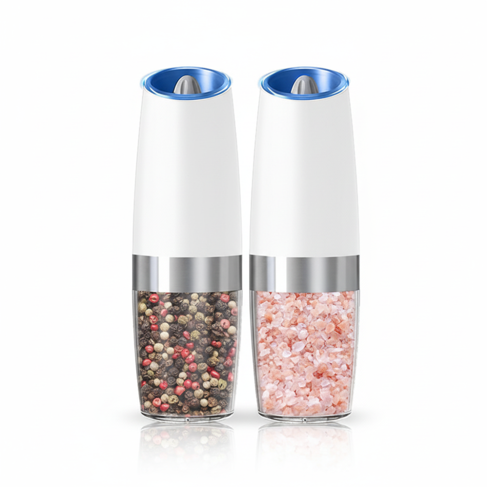 Salt Pepper Grinder Electric Rechargeable LED Set