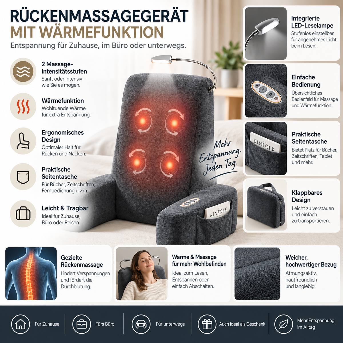 Rückenmassagegerät Mit Wärmefunktion Elektrisches Gerät