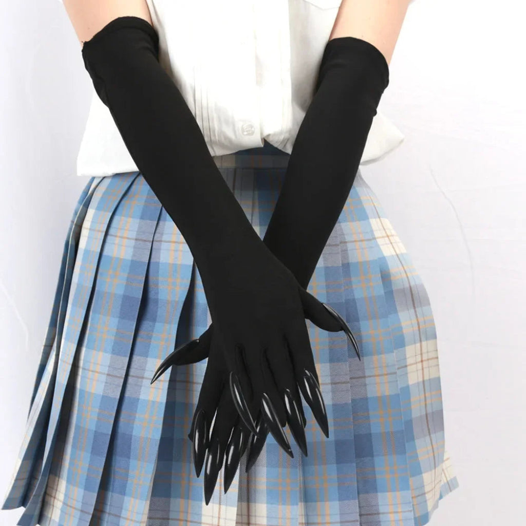 Halloween Accessoires Damen Lange Kostümhandschuhe Elegant