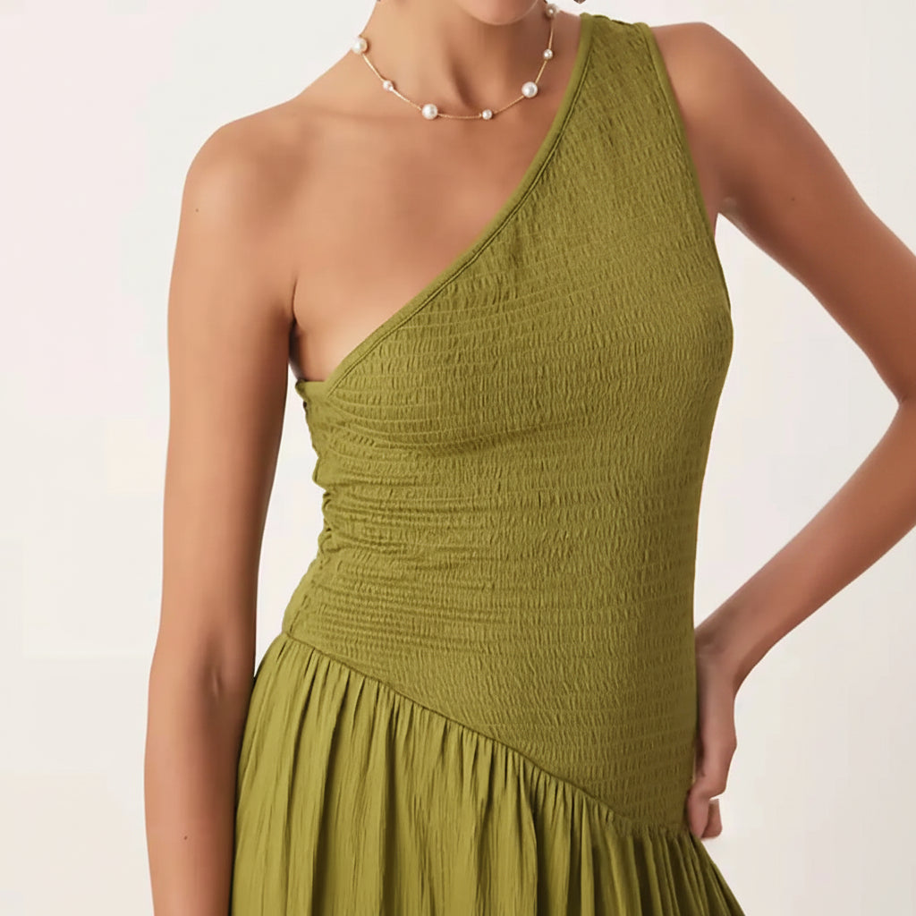 Women's Summer Dress One-Shoulder Stylish Casual Summer Outfit