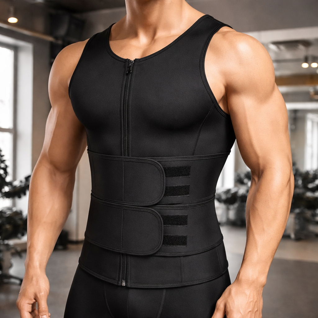 Men's Sauna Vest Neoprene Compression Training Abdomen