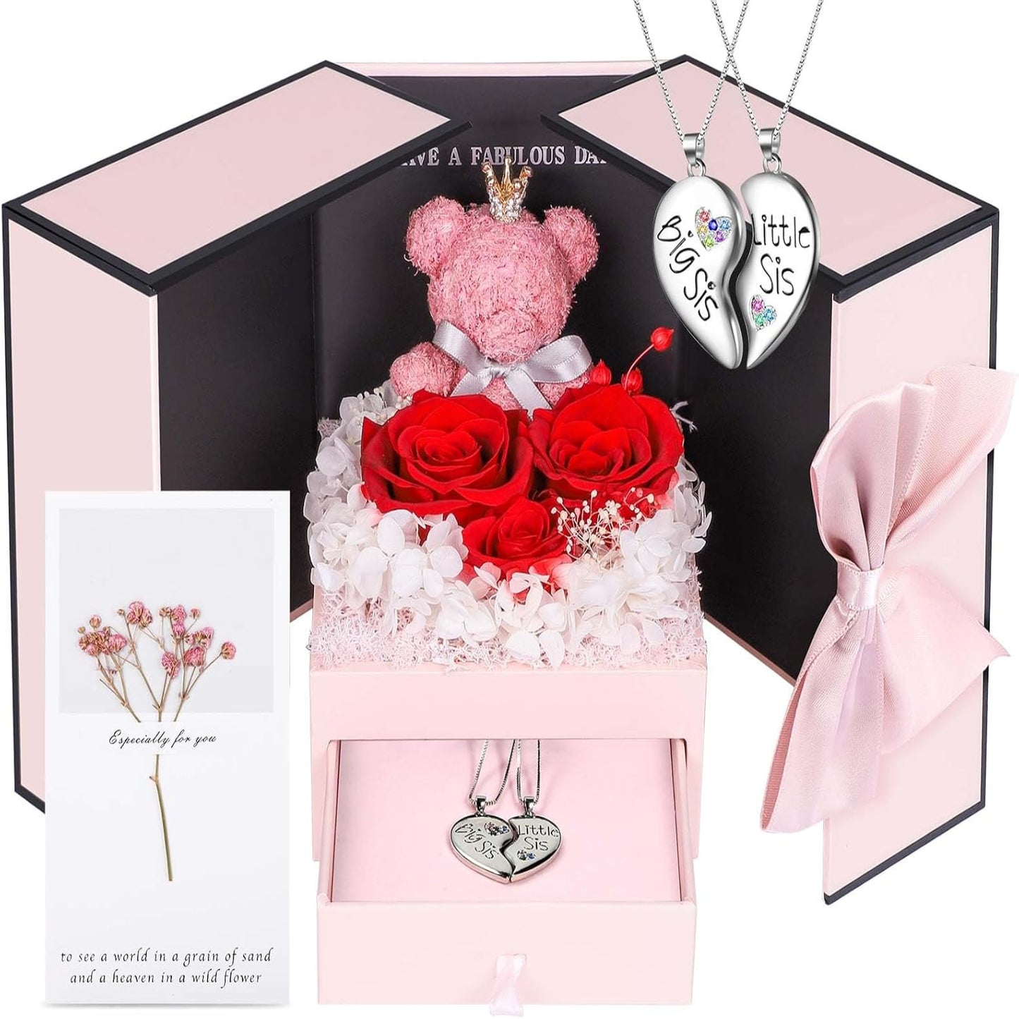 Jewelry Box Rose Gift Necklace Women's Presentation