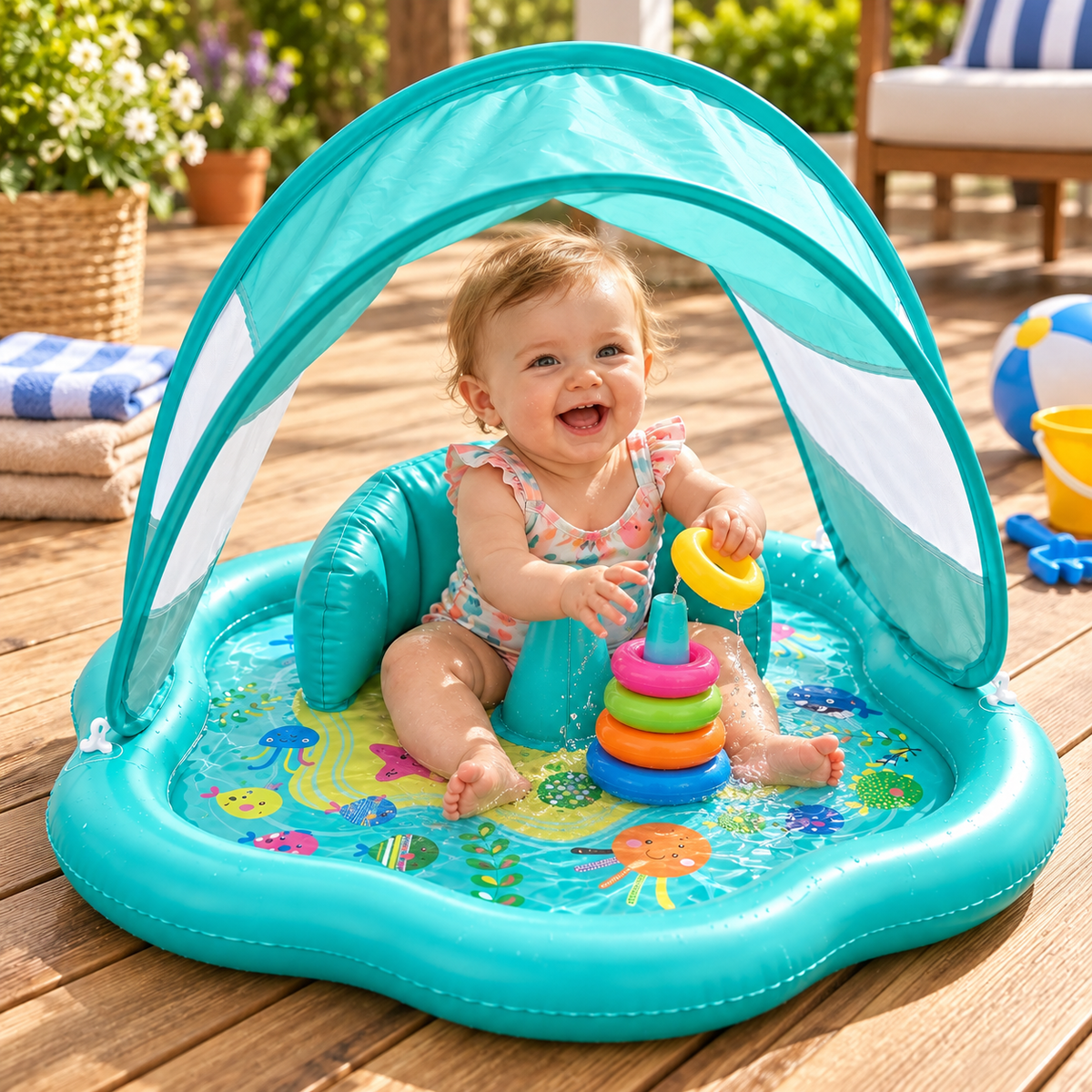 Sichere Wassermatte Für Babys Aufblasbare Spielmatte