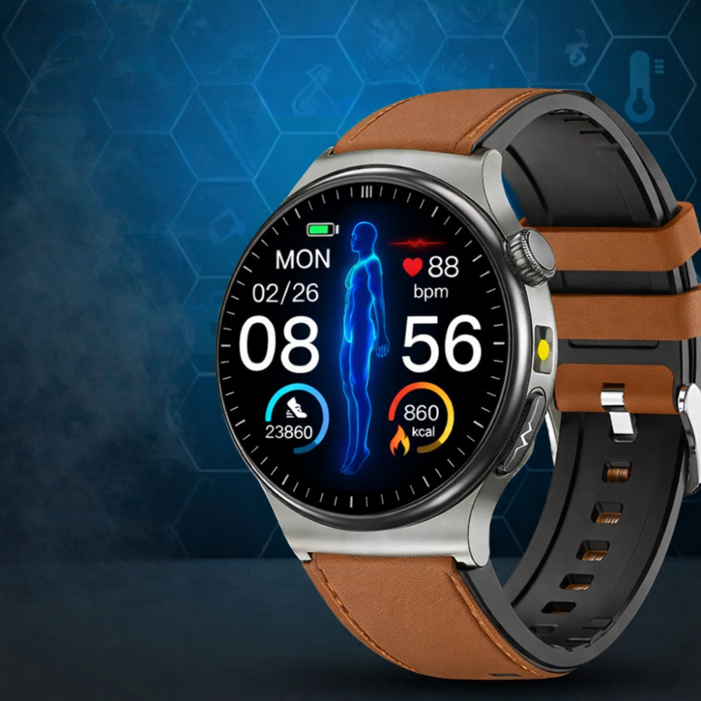 Smartwatch con monitor de ECG, presión arterial y oxígeno