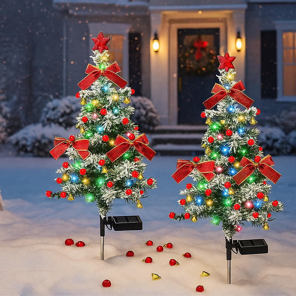 Solar Christmas Tree Outdoor Lighting LED Garden Decoration