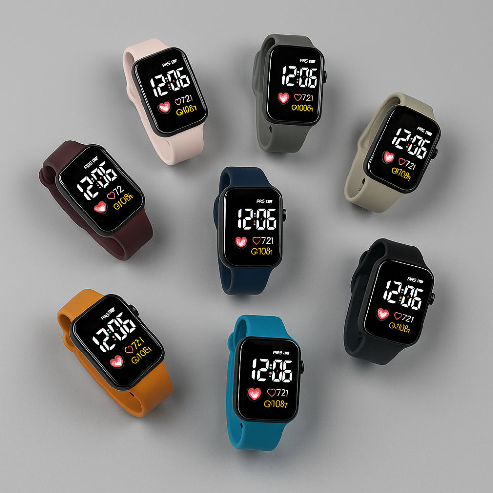 Sport Digital Watch Women Men Waterproof LED Wristwatch Silicone