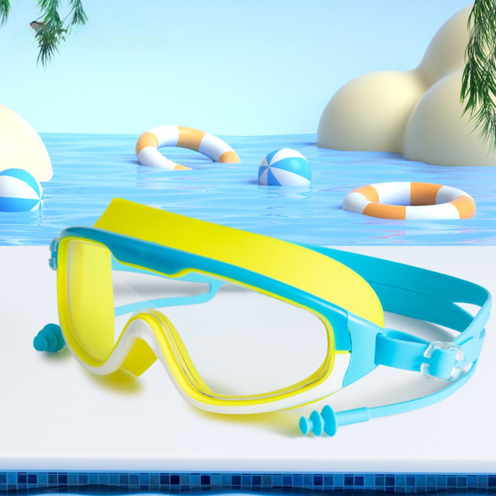 Swimming Goggles for Kids, Diving Goggles, Earplugs, Nose Clip Set