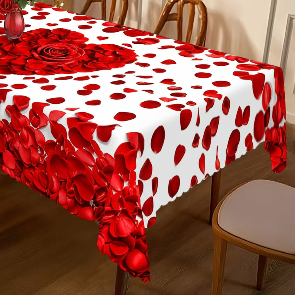 Camino de mesa rectangular con patrón de corazones Ideal para ocasiones especiales