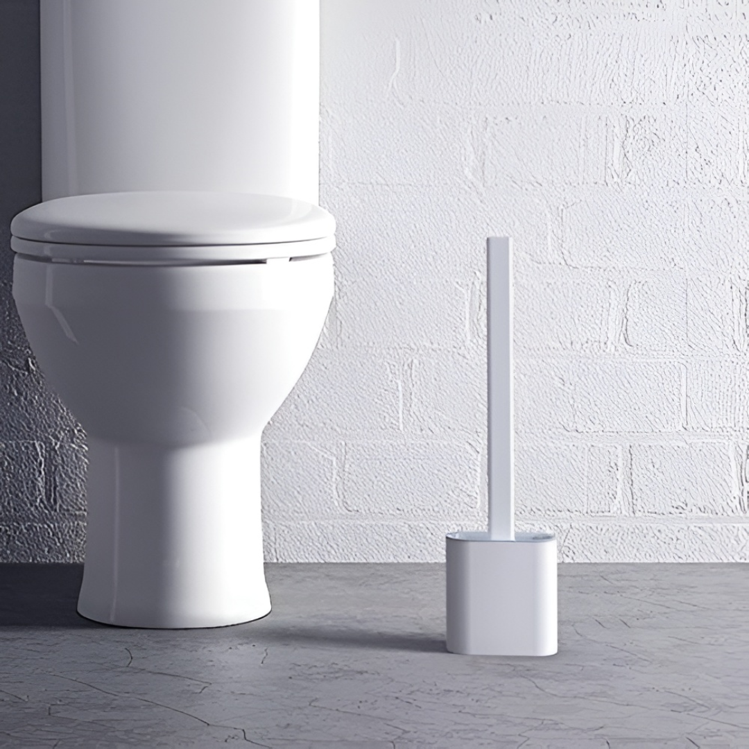 Cepillo de inodoro de silicona flexible para limpieza WC