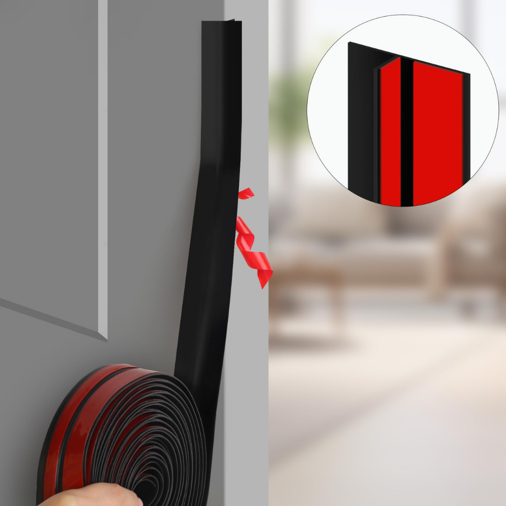 Joint de porte autocollant silicone protection contre les courants d'air portes