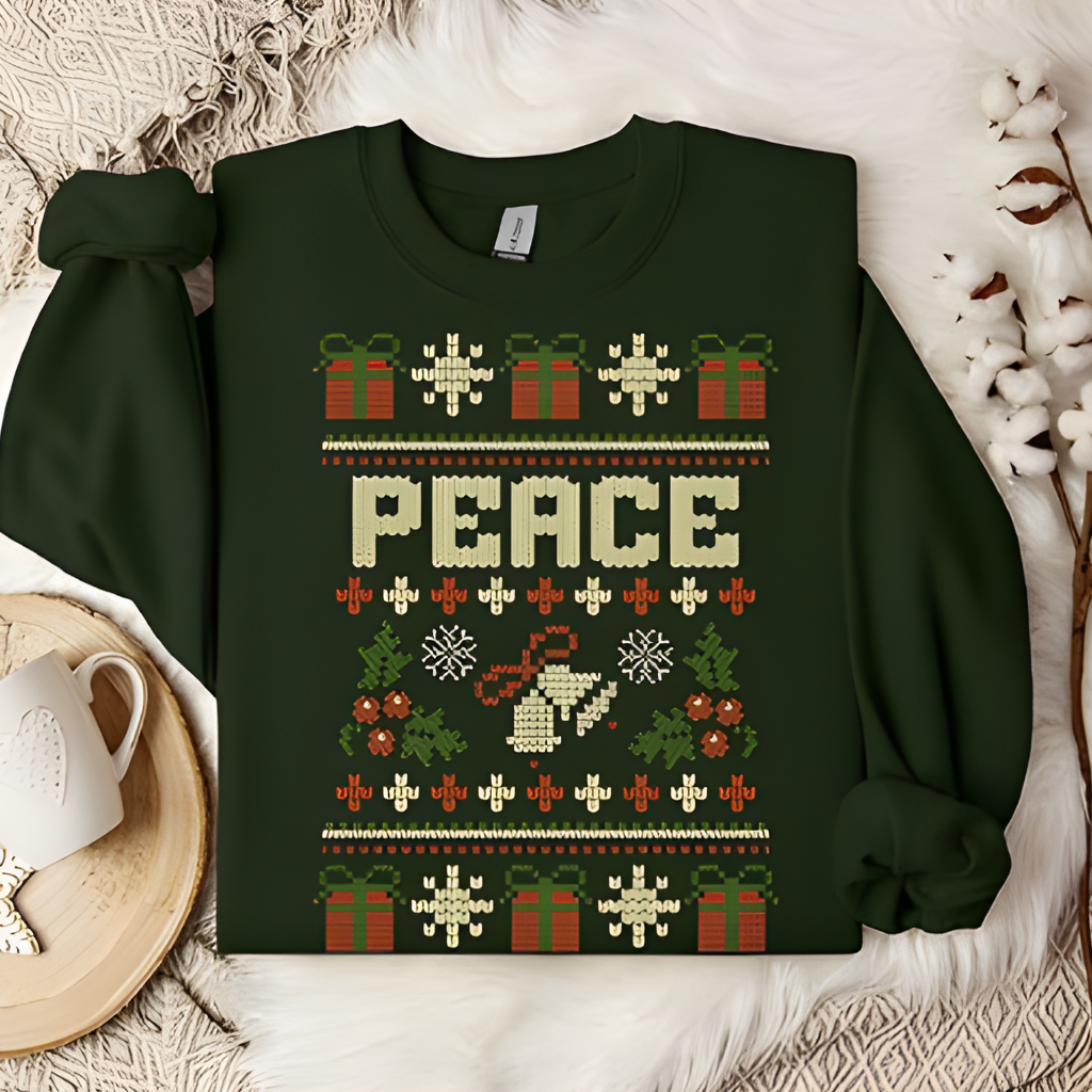 Unisex Christmas Sweatshirt Funny Winter Pullover Festive Cozy