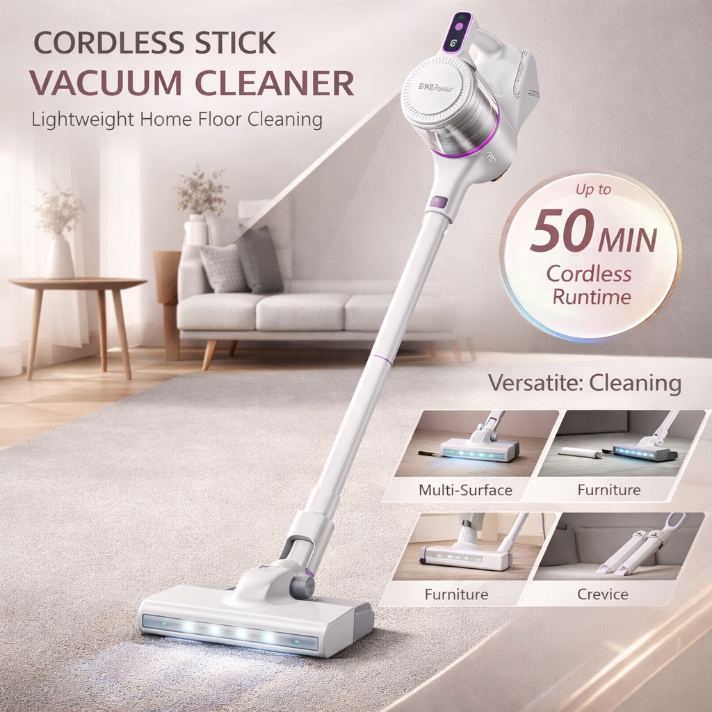 Vacuum Cleaner Cordless Floor Cleaner Battery-Powered Bagless Vacuum